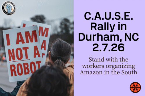 CAUSE to rally at Amazon in North Carolina